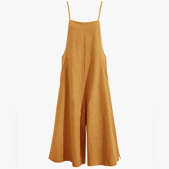 Yesno Pants - Women Casual Loose Long Bib Overalls Wide Leg Large